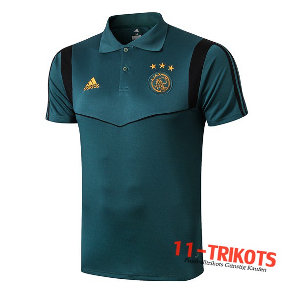 Neuestes Fussball AFC Ajax Poloshirt Grün 2019 2020 | 11-trikots