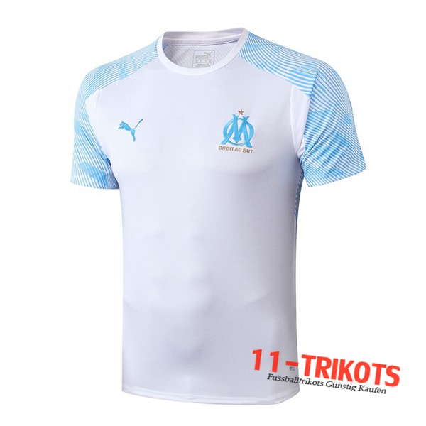 Neuestes Fussball Marseille OM Trainingstrikot Weiß 2019 2020 | 11-trikots