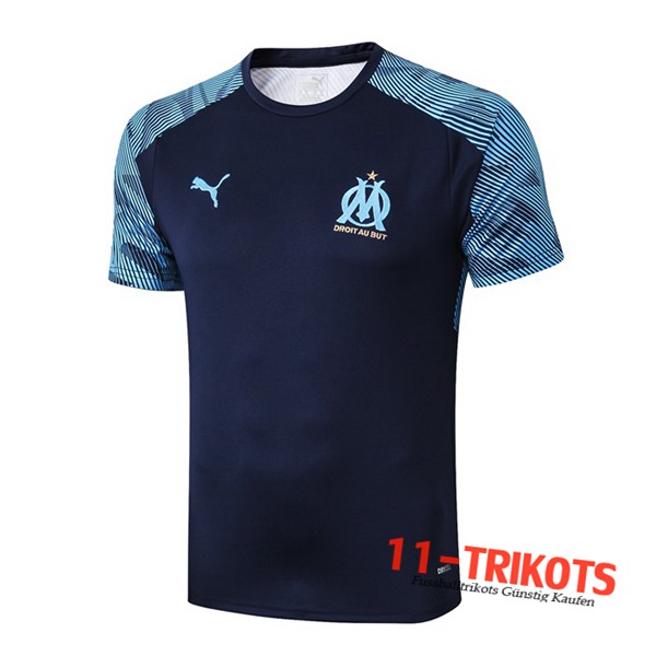 Neuestes Fussball Marseille OM Trainingstrikot Blau Dunkel 2019 2020 | 11-trikots