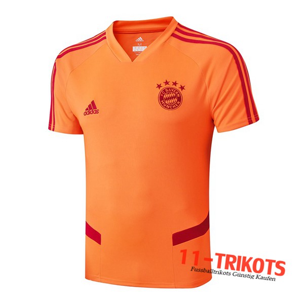 Neuestes Fussball Bayern Munchen Trainingstrikot Orange 2019 2020 | 11-trikots