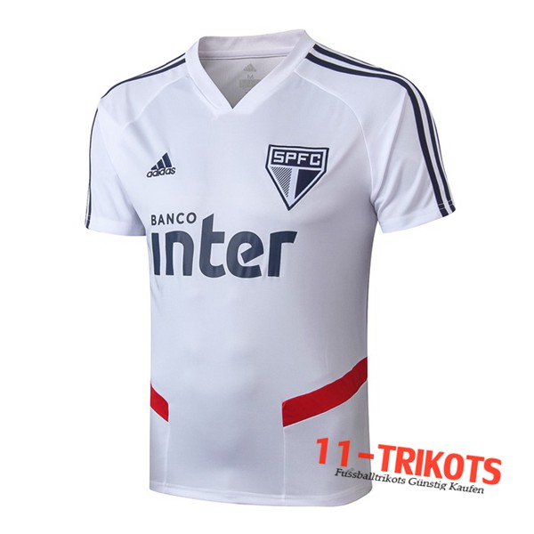 Neuestes Fussball Sao Paulo FC Trainingstrikot Weiß 2019 2020 | 11-trikots