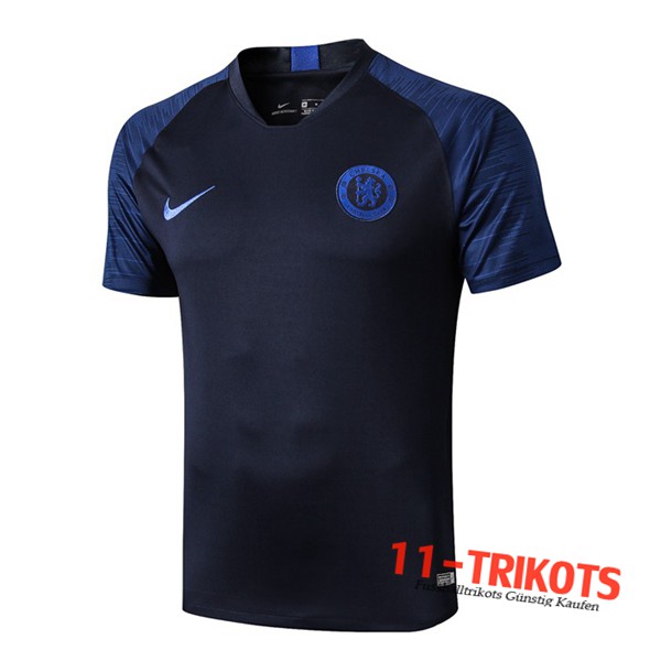 Neuestes Fussball FC Chelsea Trainingstrikot Blau Dunkel 2019 2020 | 11-trikots