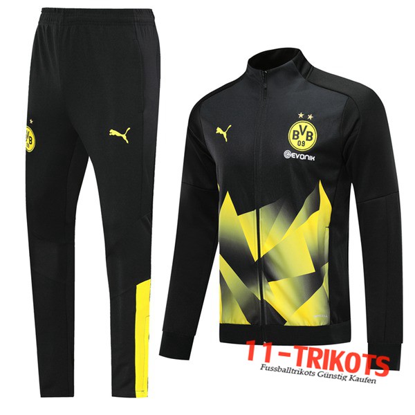 Neuestes Fussball Dortmund BVB Trainingsanzug (Jacke) Gelb/Schwarz 2019 2020 | 11-trikots