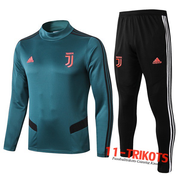 Neuestes Fussball Juventus Trainingsanzug (Jacke) Grün 2019 2020 | 11-trikots
