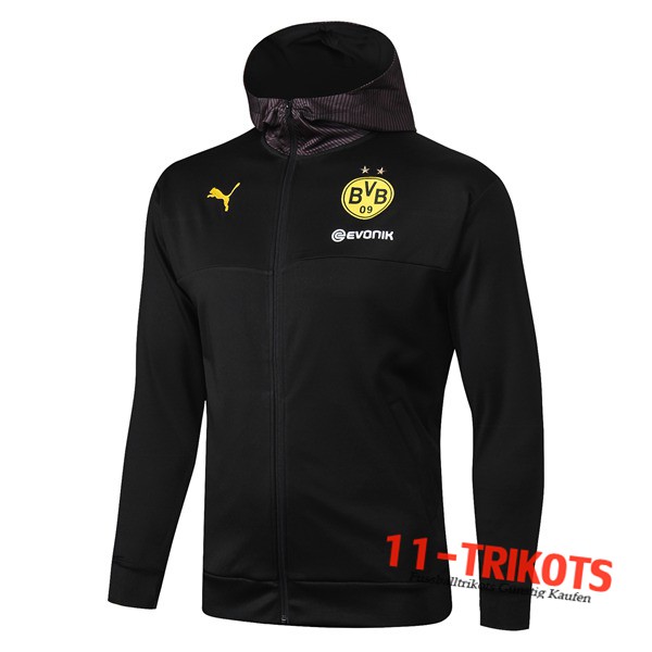 Neuestes Fussball Dortmund BVB Trainingsjacke Windjacke Schwarz 2019 2020 | 11-trikots