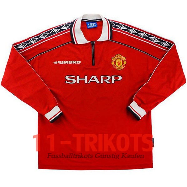 Manchester United Langarm Heimtrikot 1998/1999