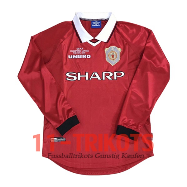 Manchester United Langarm Heimtrikot 1999/2000