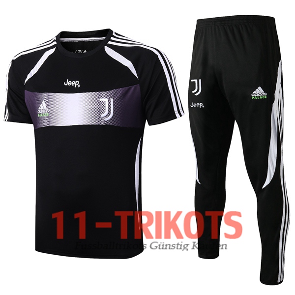 Juventus Adidas × Palace Collabore Edition Trainingstrikot + Hose Schwarz 2019/2020