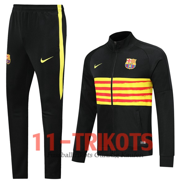 FC Barcelona Schwarz Gelb Trainingsanzug (Jacken) 2019/2020