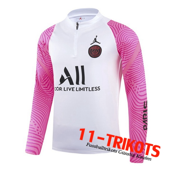 Sudadera De Entrenamiento Jordan PSG Blanca/Rosa 2020/2021