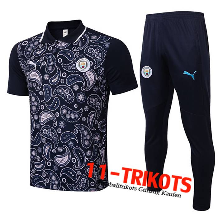 Manchester City Poloshirt + Hose Schwarz 2020/2021