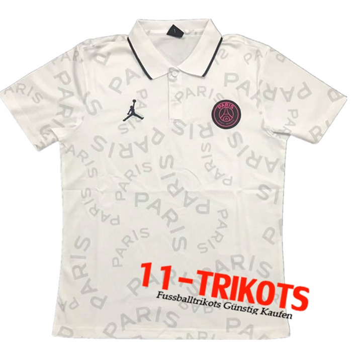 Jordan PSG Poloshirt Weiß 2021/2022