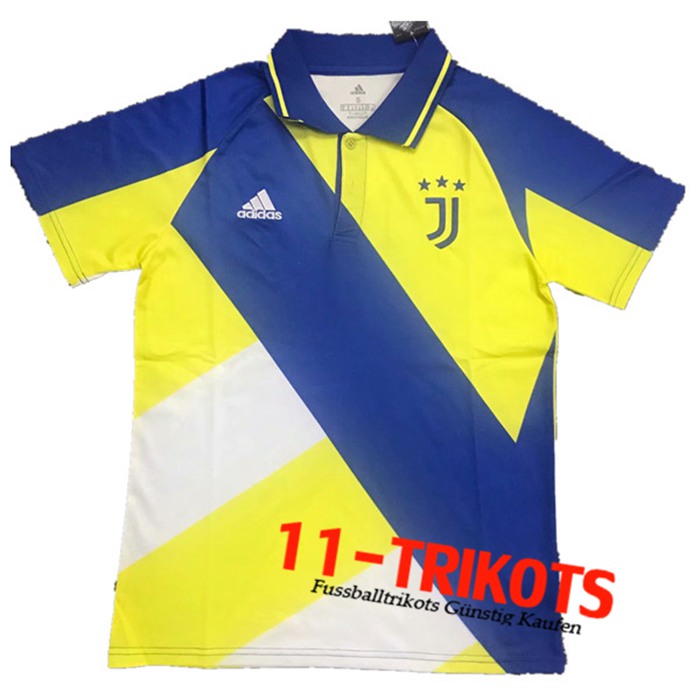 Juventus Poloshirt Blau/Gelb 2021/2022