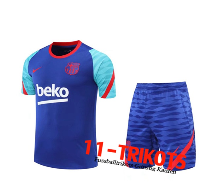 FC Barcelona Trainingstrikot + Hose Blau 2020/2021