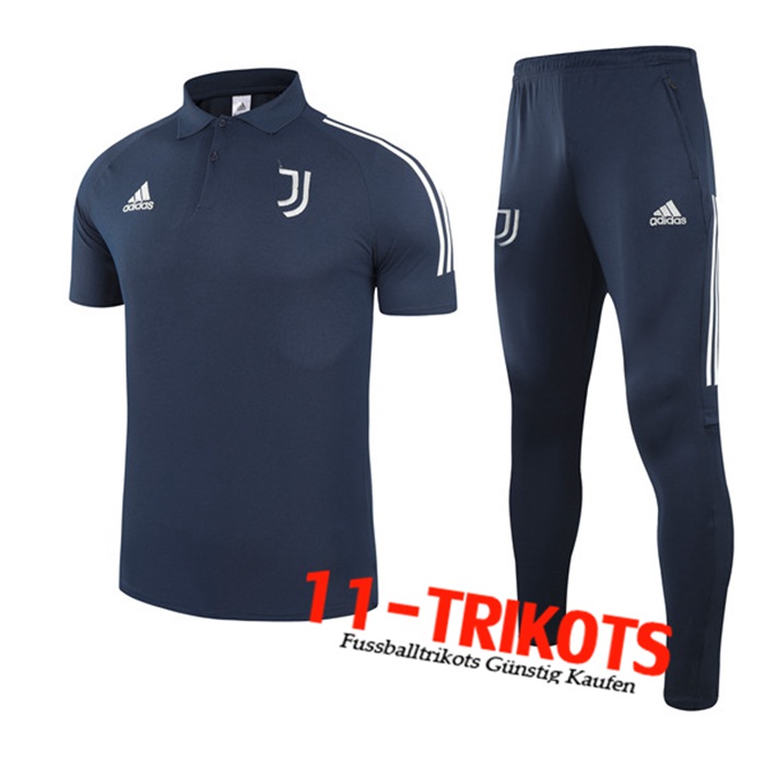 Juventus Poloshirt + Hose Navy Blau 2021/2022