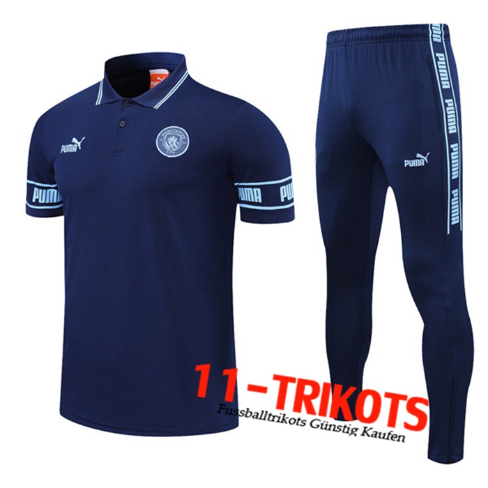 Manchester City Poloshirt + Hose Blau 2021/2022