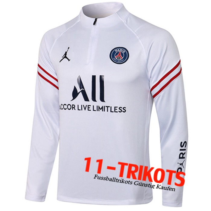 Sudadera De Entrenamiento Jordan PSG Blanca 2021/2022