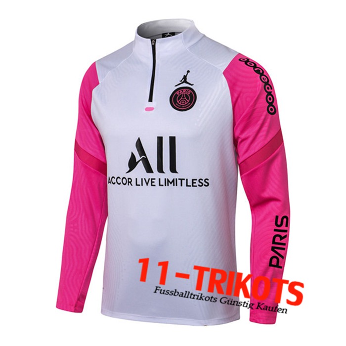 Sudadera De Entrenamiento Jordan PSG Blanca/Rosa 2021/2022