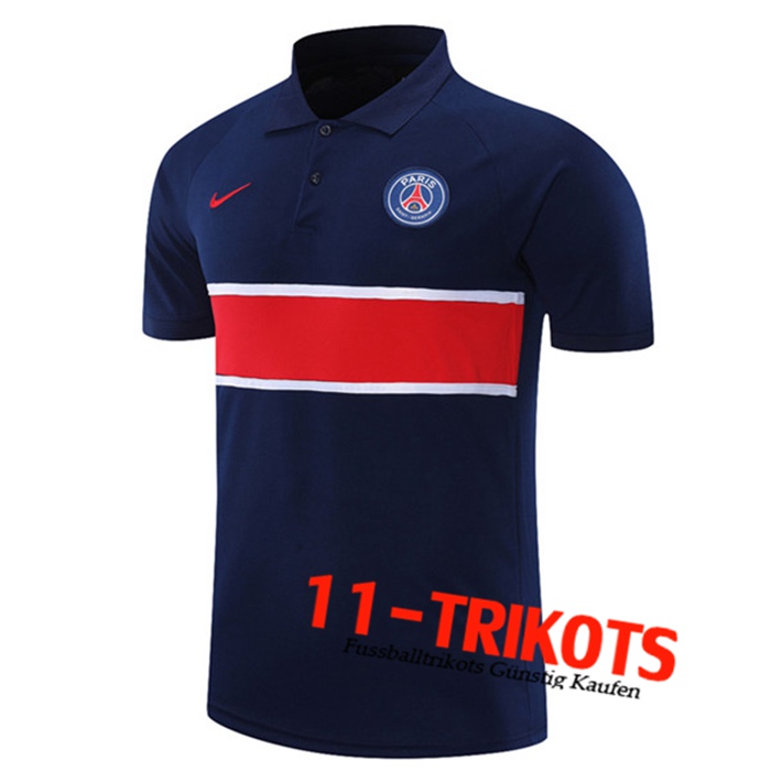 PSG Poloshirt Blau/Rot 2021/2022