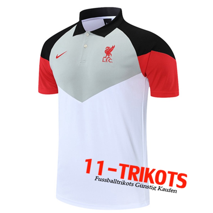 FC Liverpool Poloshirt Weiß/Grau 2021/2022