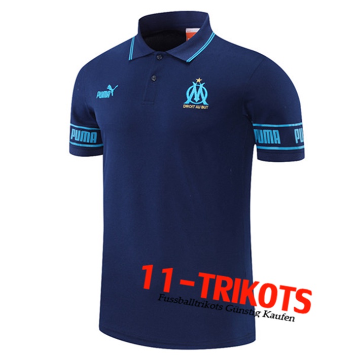 Marseille OM Poloshirt Navy Blau 2021/2022