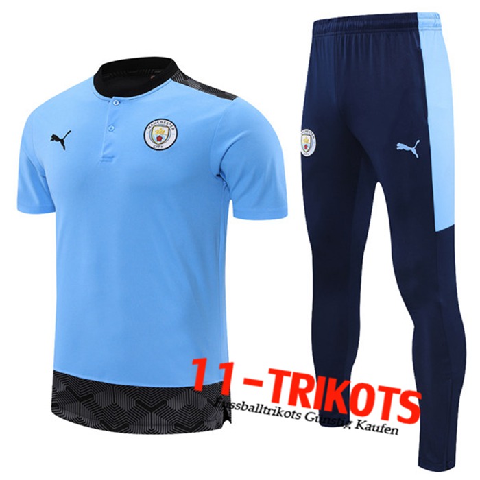 Manchester City Trainingstrikot + Hose Blau 2021/2022