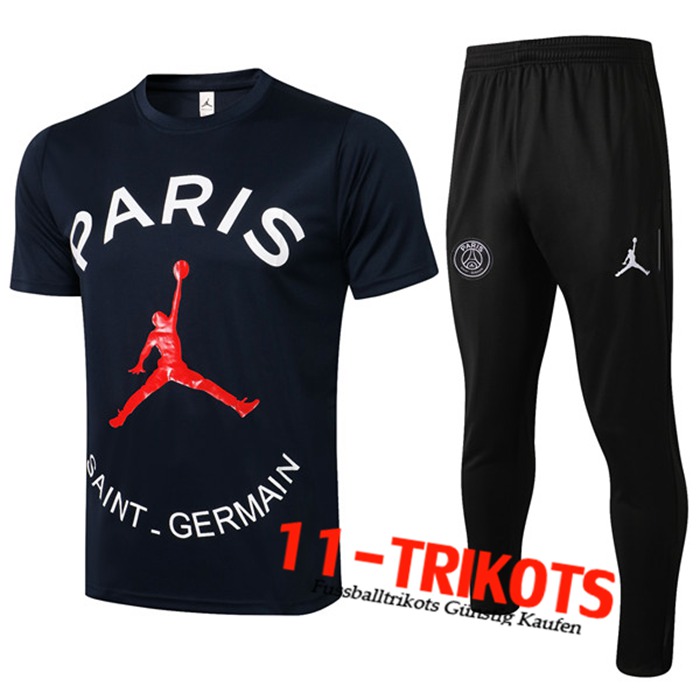 PSG Jordan Trainingstrikot + Hose Schwarz/Weiß 2021/2022