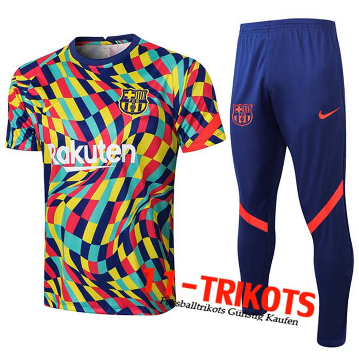 FC Barcelona Trainingstrikot + Hose Gelb/Blau 2021/2022