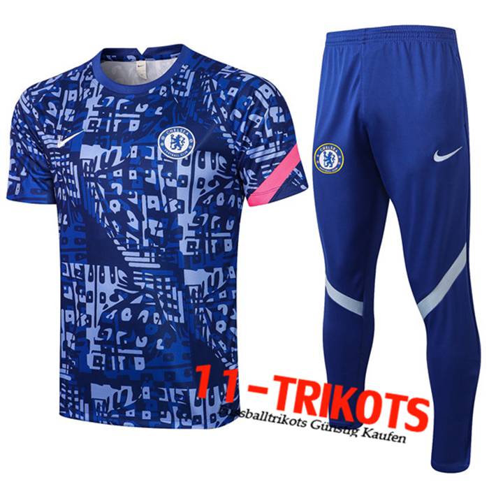 FC Chelsea Trainingstrikot + Hose Blau 2021/2022