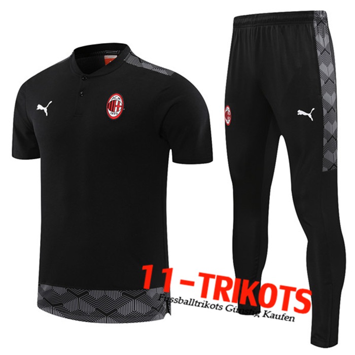 AC Milan Trainingstrikot + Hose Schwarz 2021/2022