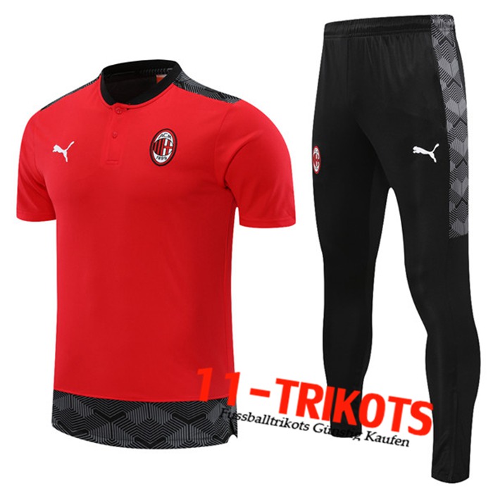 AC Milan Trainingstrikot + Hose Rot 2021/2022