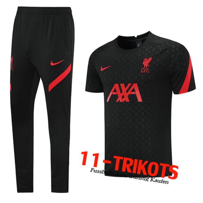 FC Liverpool Trainingstrikot + Hose Schwarz 2021/2022