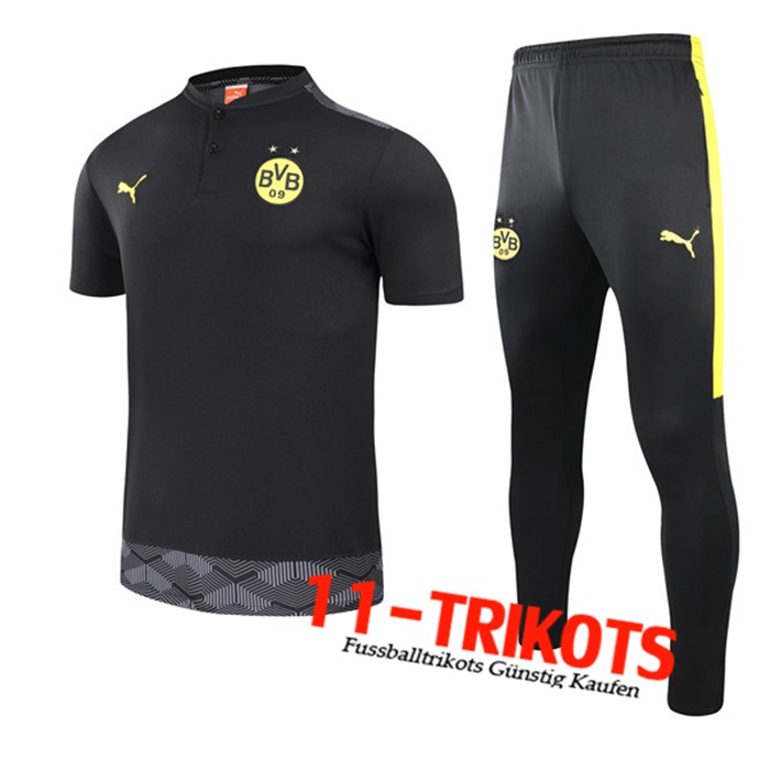 Dortmund BVB Trainingstrikot + Hose Schwarz 2021/2022