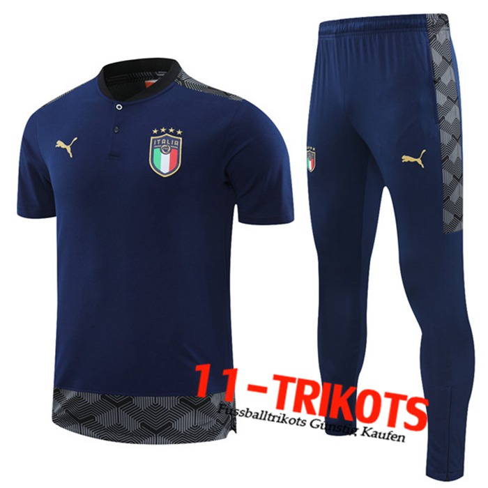 Italien Trainingstrikot + Hose Navy Blau 2021/2022