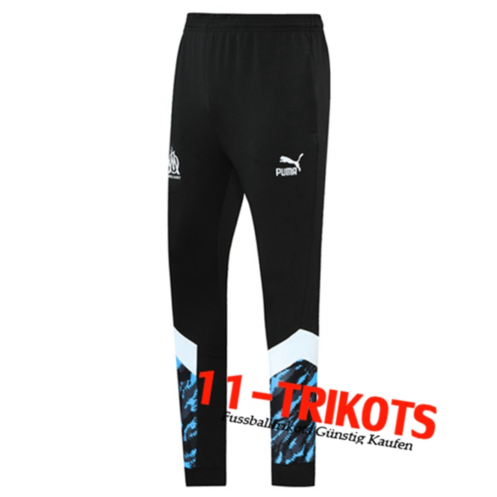 Pantalon Entrenamiento Marsella OM Negro/Azul 2021/2022