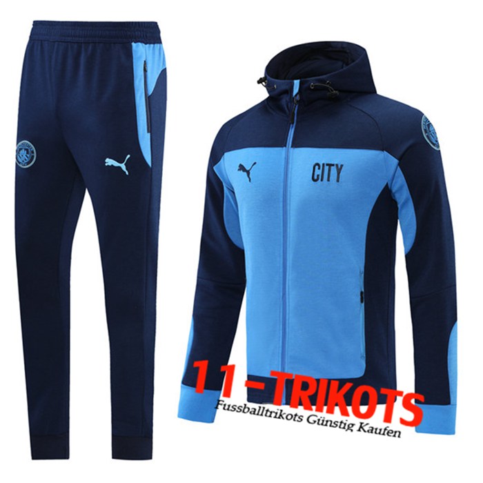 Manchester City Trainingsanzug Mit Kapuze Navy Blau 2020/2021