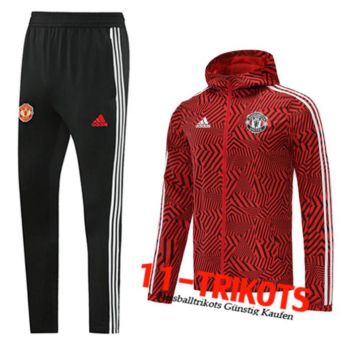 Manchester United Trainingsanzug Windbreaker Schwarz/Rot 2020/2021