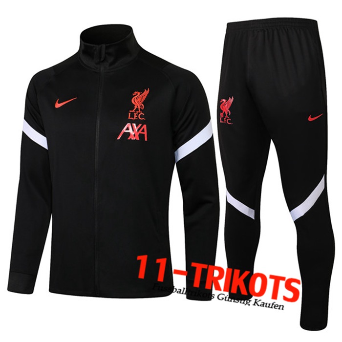 FC Liverpool Trainingsanzug (Jacke) Schwarz 2021/2022