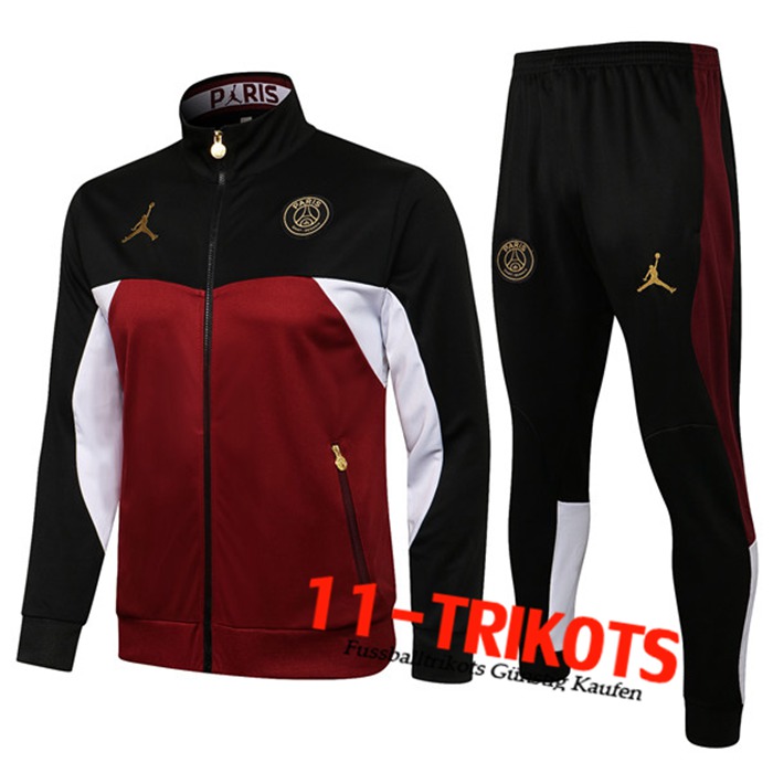Jordan PSG Trainingsanzug (Jacke) Schwarz/Rot 2021/2022