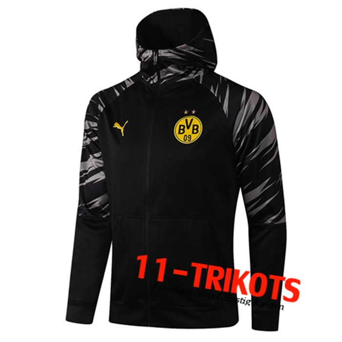 Dortmund BVB Trainingsjacke Mit Kapuze Schwarz 2020/2021