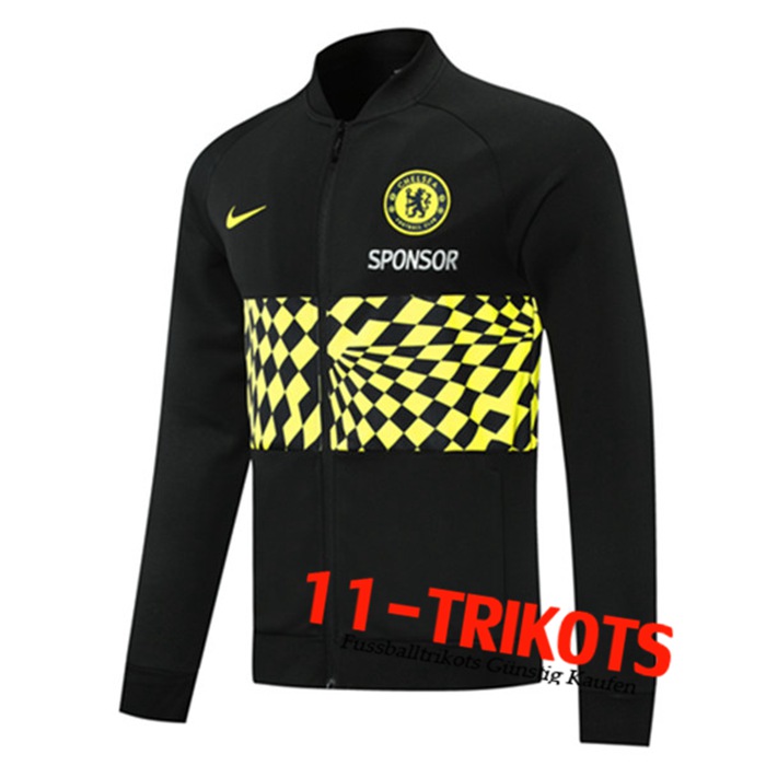 Chaquetas Futbol FC Chelsea Negro/Amarillo 2021/2022