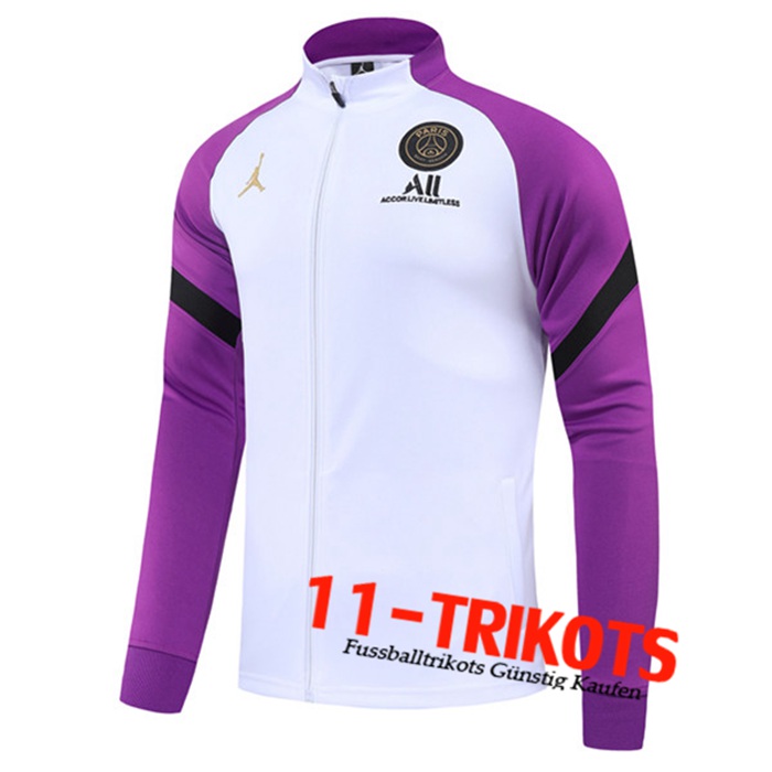 Jordan PSG Trainingsjacke Weiß/Violett 2021/2022