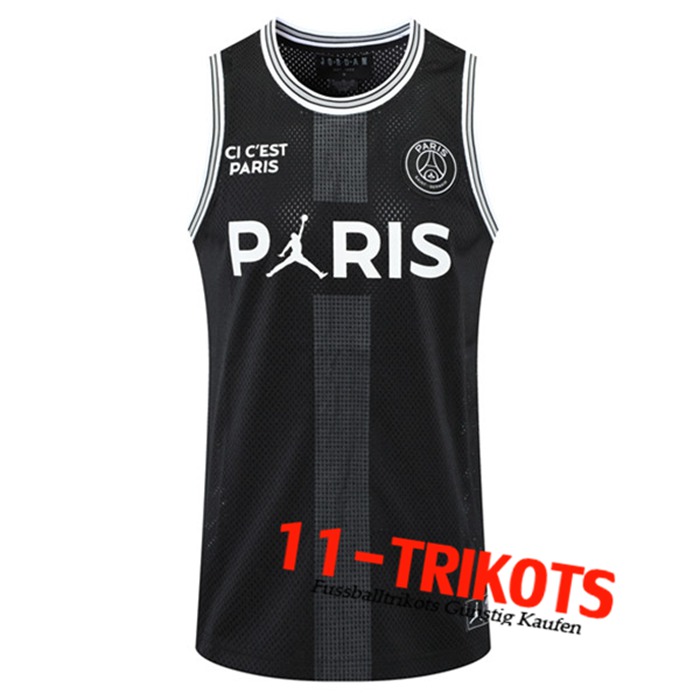 Mesh 23 Jordan x PSG Fussball Tank Top - Schwarz/Weiß 2021/2022