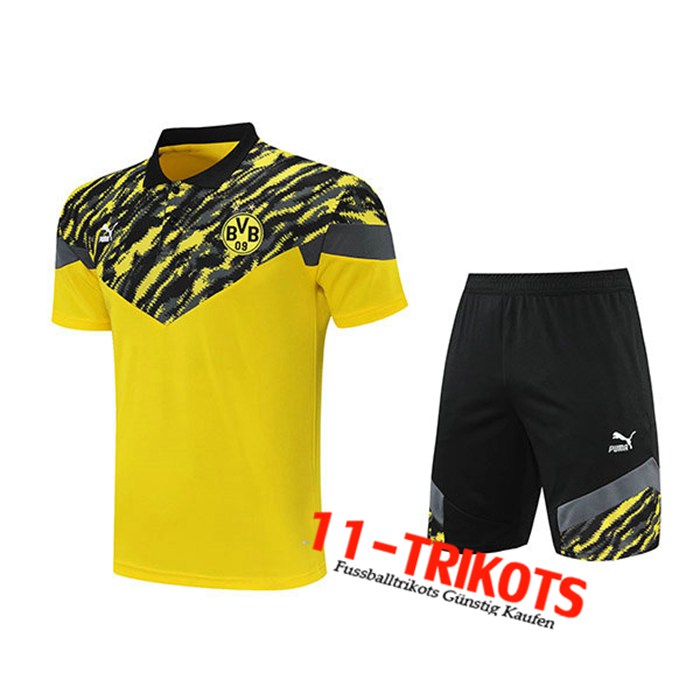 Dortmund BVB Poloshirt + Shorts Gelb/Schwarz 2021/2022