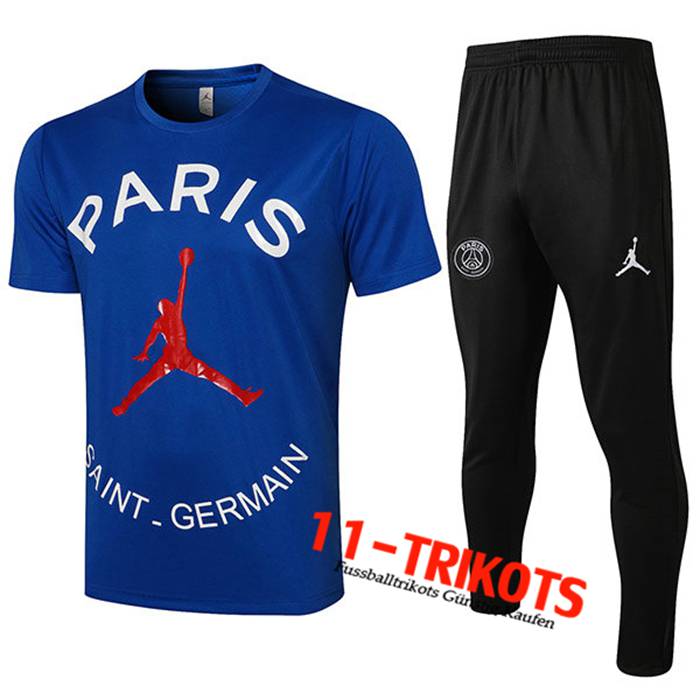 Jordan PSG Poloshirt + Hose Blau 2021/2022