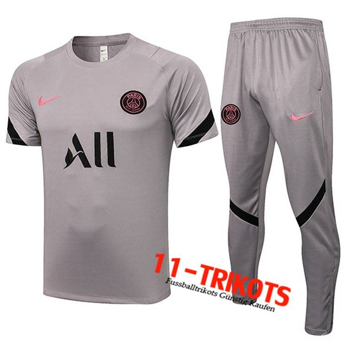 Jordan PSG Poloshirt + Hose Grau 2021/2022