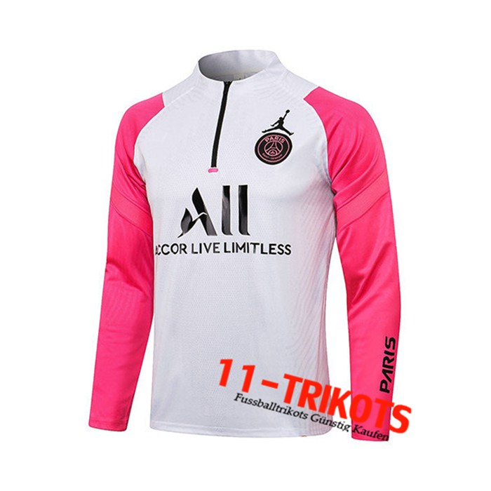 Sudadera De Entrenamiento Jordan PSG Blanca/Rosa 2021/2022