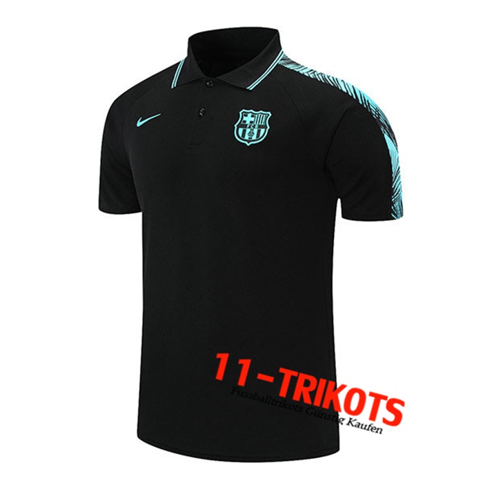 FC Barcelona Poloshirt Blau/Schwarz 2021/2022