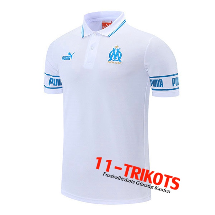 Marseille OM Poloshirt Blau/Weiß 2021/2022