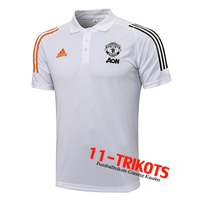 Manchester United Poloshirt Weiß 2021/2022